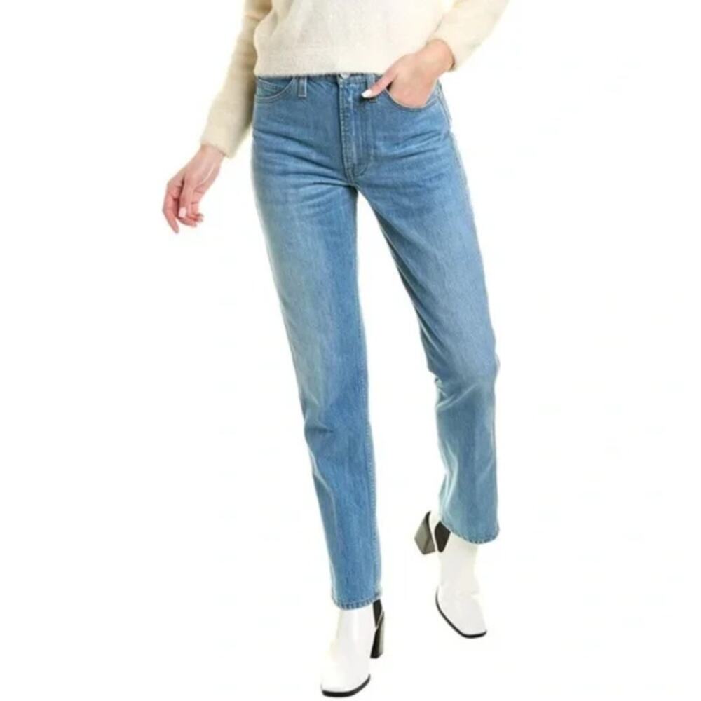FRAME DENIM high rise true straight leg Riverwalk rustique cotton denim jeans